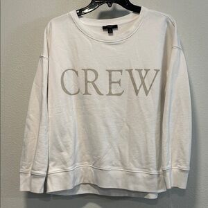 J. Crew Classic White Crew Neck Sweater